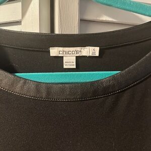 Chico's faux leather tunic